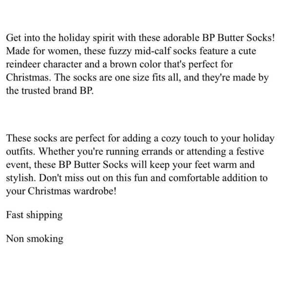 BP butter socks from Nordstrom‎ reindeer - Picture 4 of 4